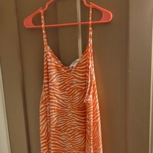 * 3x K. Jordan orange and white zebra dress